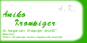 aniko krompiger business card